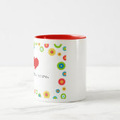 2 Couleurs Aimez-vous une tasse plus graphique (Centre)