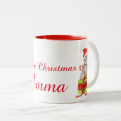2 Couleurs Ajoutez votre propre tasse nommée de koala de Noël (Devant droit)