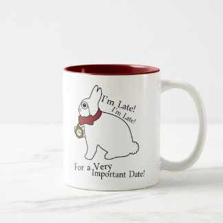 2 Couleurs Alice dans la défunte tasse de lapin du pays des