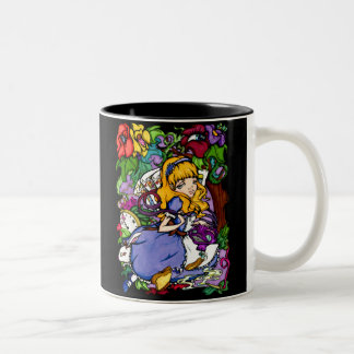 2 Couleurs Alice dans le NOIR de tasse du pays des merveilles