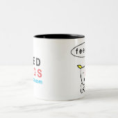 2 Couleurs "Alimentez-moi" la tasse de chien (Centre)