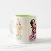 2 Couleurs Alpha tasse de sororité d'alpha Kappa (Devant gauche)