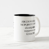 2 Couleurs Alphabet de tasse de typographie - Garamond (Devant droit)