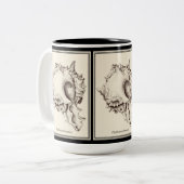 2 Couleurs "Amant de Shell - tasse noire et blanche d'I" (Devant gauche)