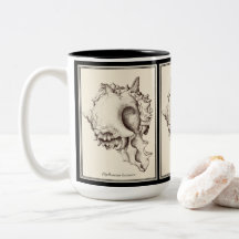 "Amant de Shell - tasse noire et blanche d'I"