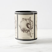 2 Couleurs "Amant de Shell - tasse noire et blanche d'I" (Centre)