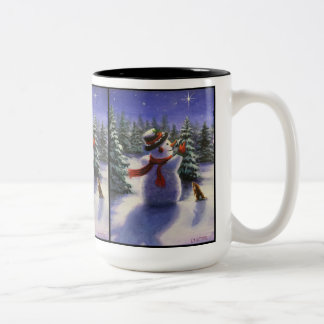 2 Couleurs Amis de Noël Snowman et lapin tasse d'hiver