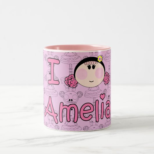 2 Couleurs Amour Amelia de la tasse I (Centre)