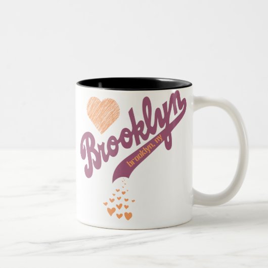 2 Couleurs Amour pour la tasse de Brooklyn (Droit)