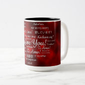 2 Couleurs Amour tasse de café (Devant droit)