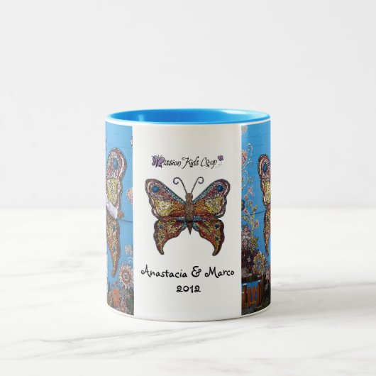 2 Couleurs Anastacia et tasse de papillon de Marco (Centre)