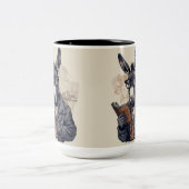 2 Couleurs Âne sage — Tasse (Centre)
