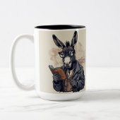 2 Couleurs Âne sage — Tasse (Gauche)