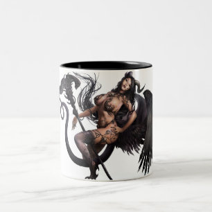 2 Couleurs Ange foncé de "Helchen", tasse