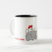 2 Couleurs Animaux pour la tasse de SIDA (Devant gauche)