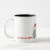 2 Couleurs Animaux pour la tasse de SIDA (Gauche)