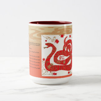 2 Couleurs Année chinoise de la tasse de serpent