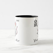 2 Couleurs Année de la tasse de rat (Centre)