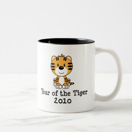 2 Couleurs Année de la tasse de tigre (Droit)