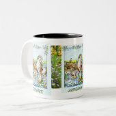 2 Couleurs Août, tasse d'anniversaire de hérisson (Devant gauche)