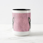 2 Couleurs Aquarelle mignonne de chien de tasse de café de (Centre)