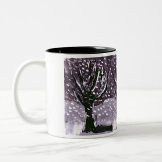 2 Couleurs Arbre dans la tasse de neige