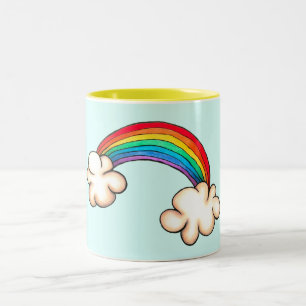2 Couleurs Arc-en-ciel et tasse de nuages