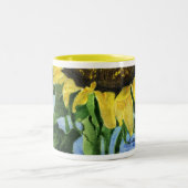 2 Couleurs Art d'aquarelle de tasse de peinture du tournesol (Centre)