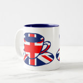 2 Couleurs Art de tasse de thé de drapeau d'Union Jack (Devant gauche)