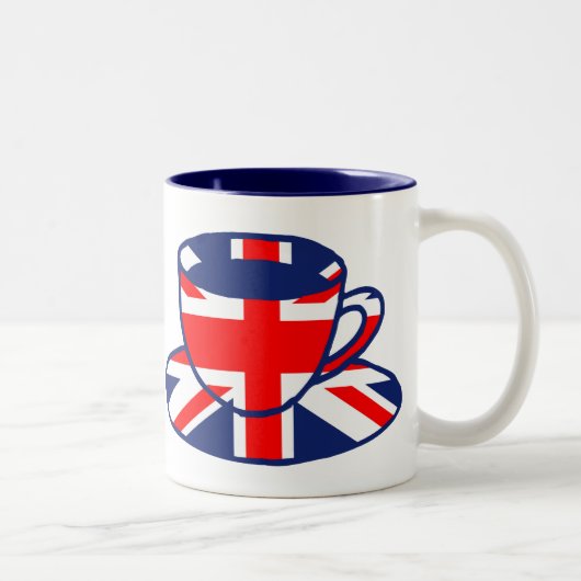 2 Couleurs Art de tasse de thé de drapeau d'Union Jack (Droit)