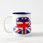 2 Couleurs Art de tasse de thé de drapeau d'Union Jack (Gauche)