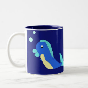 2 Couleurs Arthur sur la tasse Arrière - plan bleue