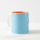 2 Couleurs Astronaute Bleu Clair - Tasse (Devant gauche)