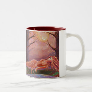 2 Couleurs Attendant un rêve - tasse d'art d'imaginaire