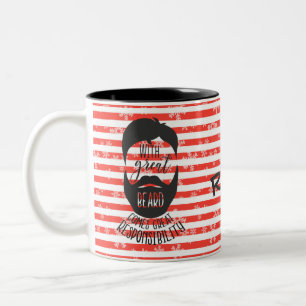 2 Couleurs Avec la grande barbe vient la tasse de café