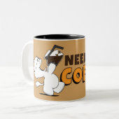 2 Couleurs Ayez besoin de plus de tasse de café (Devant gauche)