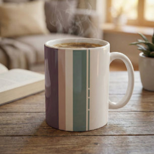 2 Couleurs Bande neutre et calme – Tasse minimaliste moderne