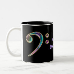 2 Couleurs Basse obtenue ? Tasse de musique de clef basse de
