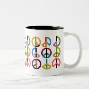 2 Couleurs Battement/noir de paix tasse à deux tons de 325 m