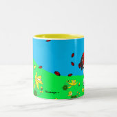 2 Couleurs Beagle sur la tasse de colline (Centre)