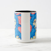 2 Couleurs Beauté dans la tasse bleue (Centre)