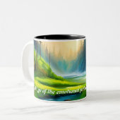 2 Couleurs Belle cascade mantra tasse de café (Devant gauche)