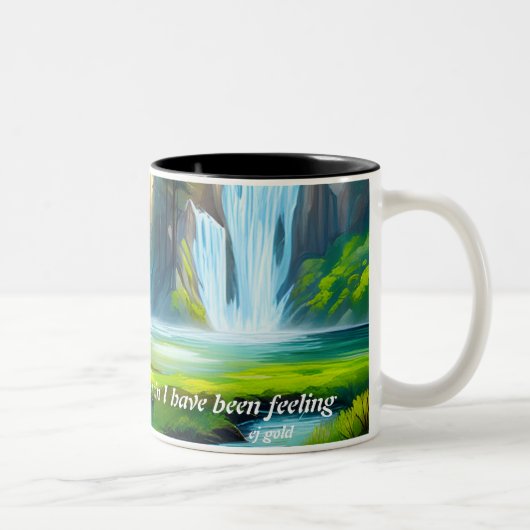 2 Couleurs Belle cascade mantra tasse de café (Droit)
