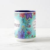 2 Couleurs Belle tasse avec l'écriture sainte de Jésus (Centre)