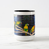 2 Couleurs Belle tasse de café de Conure (Centre)