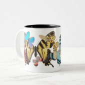 2 Couleurs Belle tasse de papillons (Devant gauche)