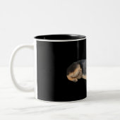 2 Couleurs Berger allemand sur la tasse noire (Gauche)