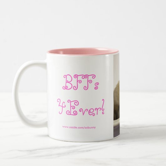 2 Couleurs BFFs4Ever ! Tasse - rose (Gauche)