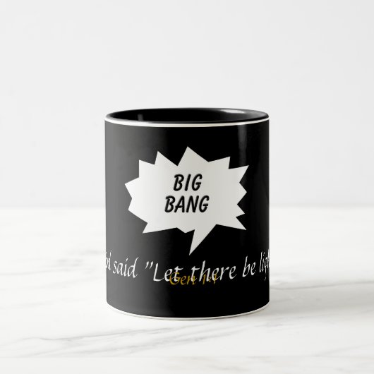 2 Couleurs Big Bang - tasse noire (Centre)