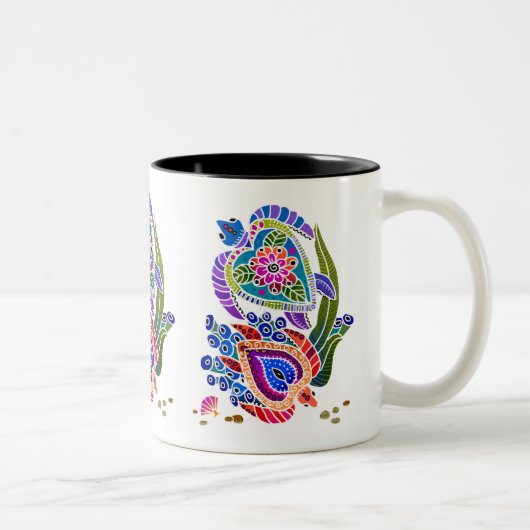 2 Couleurs BINDI TURTLE tasse choisir arrière - plan et style (Droit)